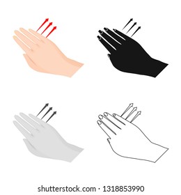 Vector design of touchscreen and hand icon. Set of touchscreen and touch vector icon for stock.