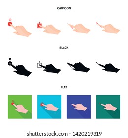 Vector design of touchscreen and hand icon. Set of touchscreen and touch stock vector illustration.