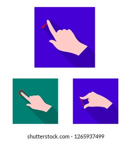 Vector design of touchscreen and hand logo. Collection of touchscreen and touch vector icon for stock.