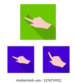 Vector design of touchscreen and hand logo. Set of touchscreen and touch vector icon for stock.