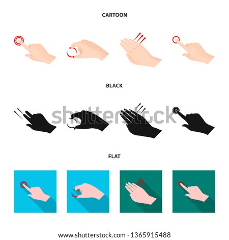 Vector design of touchscreen and hand logo. Collection of touchscreen and touch stock vector illustration.