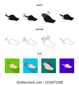 Vector design of touchscreen and hand sign. Collection of touchscreen and touch stock vector illustration.