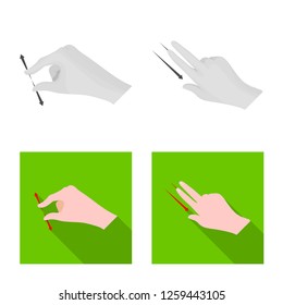 Vector design of touchscreen and hand sign. Set of touchscreen and touch stock vector illustration.