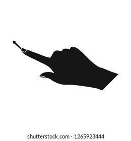 Vector design of touchscreen and hand sign. Collection of touchscreen and touch vector icon for stock.