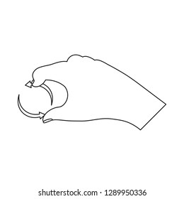 Vector design of touchscreen and hand sign. Set of touchscreen and touch stock symbol for web.