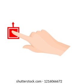 Vector design of touchscreen and hand symbol. Set of touchscreen and touch vector icon for stock.