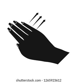 Vector design of touchscreen and hand symbol. Collection of touchscreen and touch stock vector illustration.