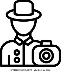 Estilo de Ícone de Turista de Design de Vetor