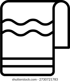 Estilo de ícone de toalha de design de vetor