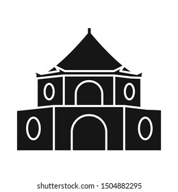 Vector design of tower and vietnam sign. Web element of tower and city stock vector illustration.
