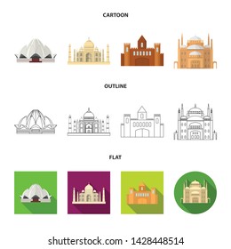 Vector design of town and chinatown icon. Set of town and asian stock symbol for web.