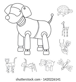 Vector design of toy and automation icon. Set of toy and science stock vector illustration.
