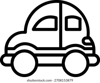 Estilo de ícone de carro de brinquedo de design de vetor