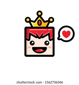 Vector design of toy king's head