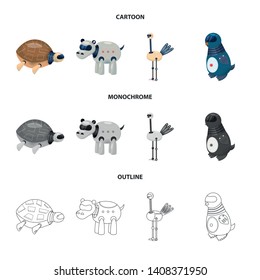 Vector design of toy and science icon. Set of toy and toy stock symbol for web.
