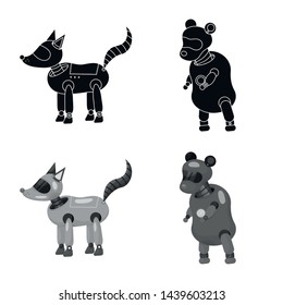 Vector design of toy and science icon. Collection of toy and toy stock symbol for web.