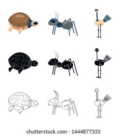 Vector design of toy and science icon. Set of toy and toy stock vector illustration.