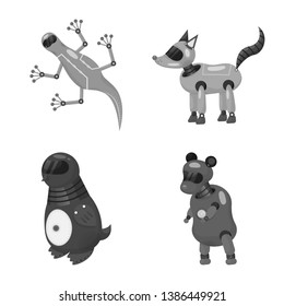 Vector design of toy and science logo. Set of toy and toy vector icon for stock.