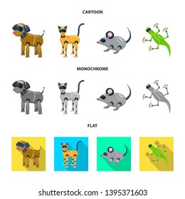 Vector design of toy and science logo. Set of toy and toy stock symbol for web.