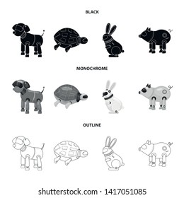 Vector design of toy and science logo. Collection of toy and toy stock symbol for web.