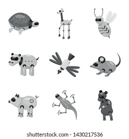 Vector design of toy and science logo. Collection of toy and toy stock symbol for web.