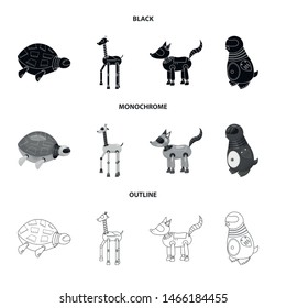 Vector design of toy and science logo. Set of toy and toy stock vector illustration.