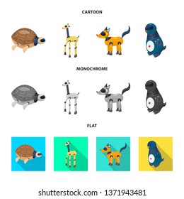 Vector design of toy and science sign. Collection of toy and toy stock vector illustration.