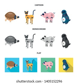 Vector design of toy and science sign. Collection of toy and toy stock symbol for web.
