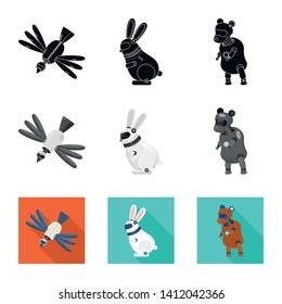 Vector design of toy and science sign. Set of toy and toy vector icon for stock.
