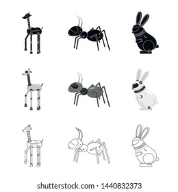 Vector design of toy and science sign. Collection of toy and toy vector icon for stock.