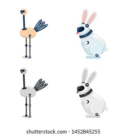 Vector design of toy and science sign. Collection of toy and toy stock symbol for web.