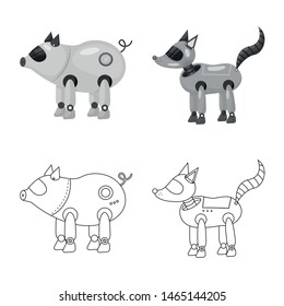 Vector design of toy and science sign. Collection of toy and toy vector icon for stock.