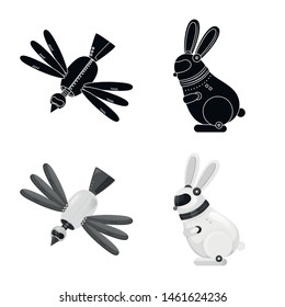 Vector design of toy and science symbol. Set of toy and toy stock symbol for web.