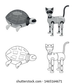 Vector design of toy and science symbol. Collection of toy and toy vector icon for stock.