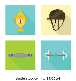 Vector design of track and racing  icon. Collection of track and riding stock symbol for web.