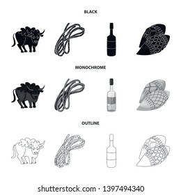 Vector design  traditional and tour icon. Collection  traditional and landmarks vector icon for stock.