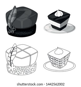 Vector design of traditional and tour logo. Set of traditional and landmarks vector icon for stock.