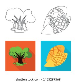 Vector design of traditional and tour symbol. Collection of traditional and landmarks vector icon for stock.