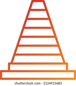 Vector Design Traffic Cone Icon Style