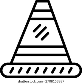Estilo del icono del cono de tráfico del diseño de Vector