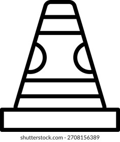 Estilo de ícone do cone de tráfego de design de vetor