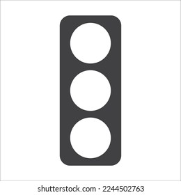 Vector Design Traffic Light Sign On White Background 