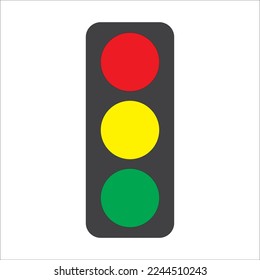 Diseño del Vector Señal de luz de tráfico en fondo blanco 