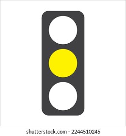 Diseño del Vector Señal de luz de tráfico en fondo blanco 
