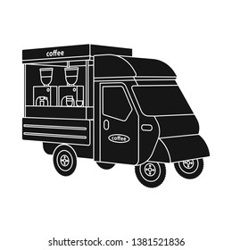 Vector design of trailer and service logo. Collection of trailer and retro stock symbol for web.