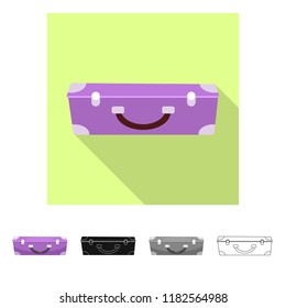Vector design of train and station sign. Set of train and ticket stock symbol for web.