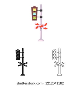 Vector design of train and station sign. Set of train and ticket stock vector illustration.