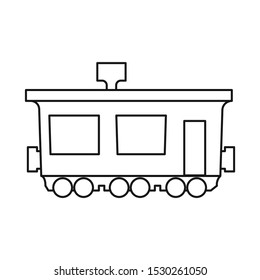 Vector design of train and wagon sign. Web element of train and old vector icon for stock.