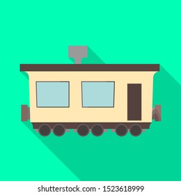 Vector design of train and wagon symbol. Graphic of train and old stock symbol for web.