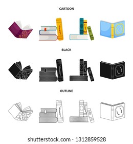 Vector design of training and cover icon. Collection of training and bookstore  stock symbol for web.